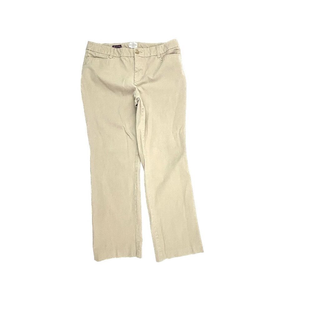 St. John's Bay Straight‎ Leg Women's size 12 Beige Chino Pants
